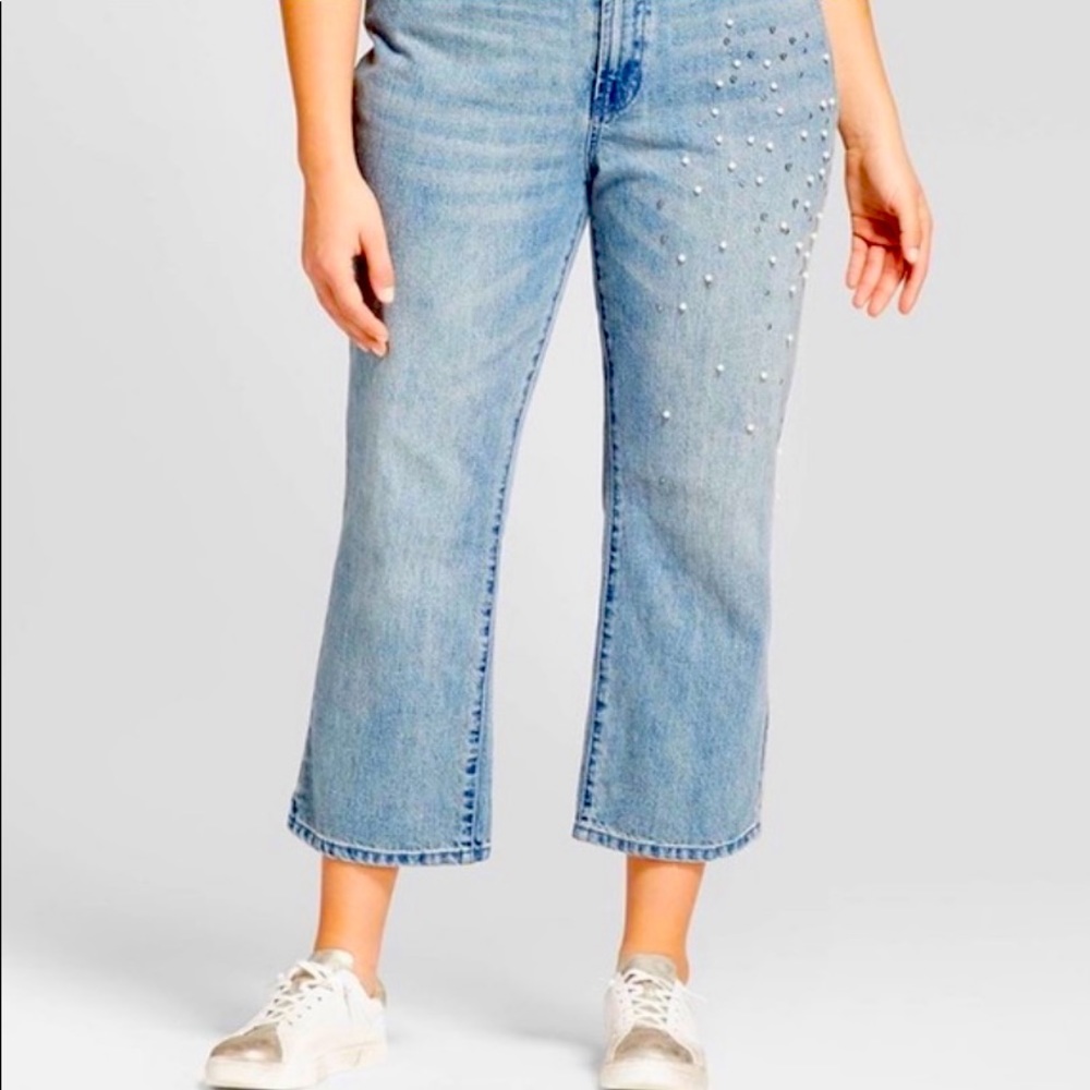 Who What Wear Pearl & Stud Jeans Sz 10